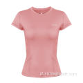 T-Shirt Feminina Umidade Wicking Dry Fit respirável